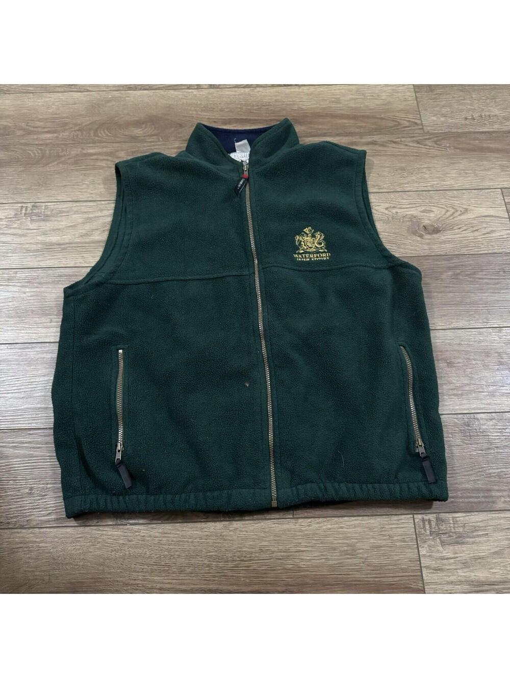 Vintage 90s Caribou Fleece Waterford Irish Stoves Vest Y2K